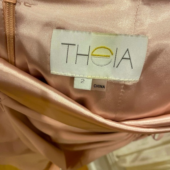 Theia Dress Size 2 Mermaid French Light Pink Trumpet Backless Stretch Formal - Picture 6 of 7